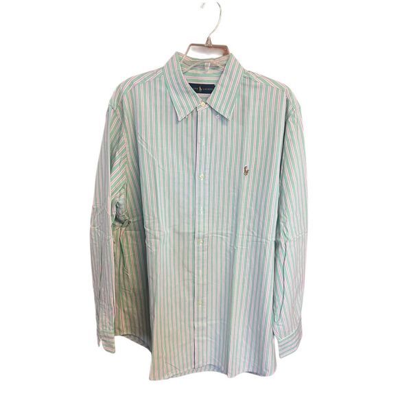 Ralph Lauren Other - Ralph Lauren Men’s Button Down Shirt Green/Pink Sz XL